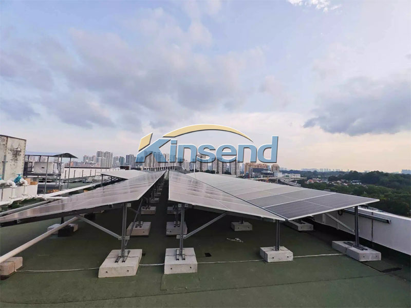 flat roof ballast solar panel mounting