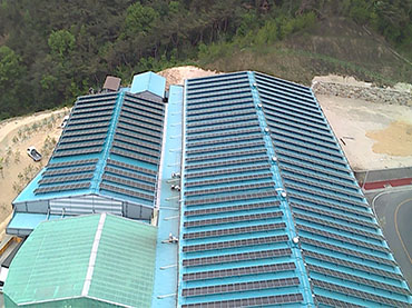 Project del tetto del metallo solare 570kw, Corea