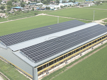 Sistema di montaggio su tetto in metallo 128KW, Corea